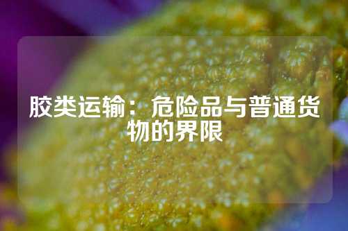 胶类运输：危险品与普通货物的界限