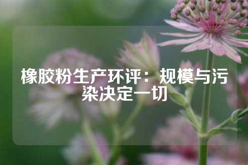 橡胶粉生产环评：规模与污染决定一切