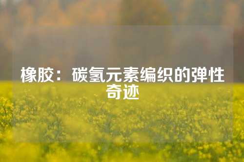 橡胶：碳氢元素编织的弹性奇迹