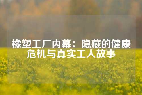 橡塑工厂内幕：隐藏的健康危机与真实工人故事