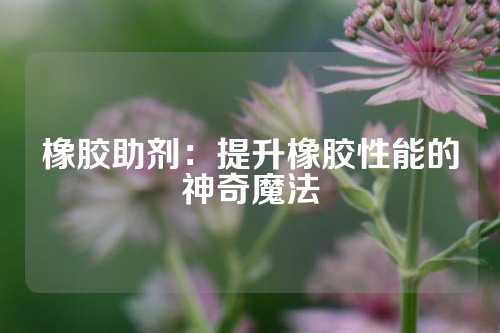 橡胶助剂：提升橡胶性能的神奇魔法