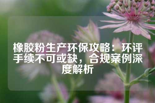 橡胶粉生产环保攻略：环评手续不可或缺，合规案例深度解析