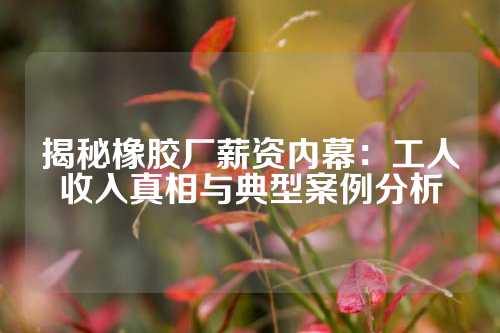 揭秘橡胶厂薪资内幕：工人收入真相与典型案例分析