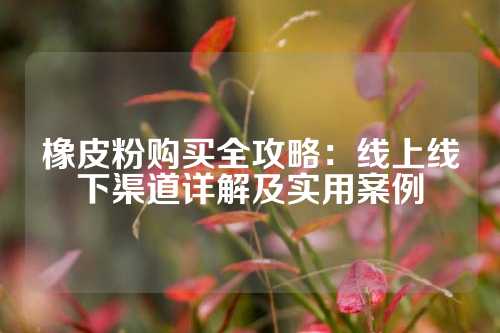 橡皮粉购买全攻略：线上线下渠道详解及实用案例