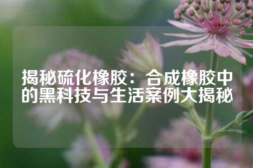 揭秘硫化橡胶：合成橡胶中的黑科技与生活案例大揭秘