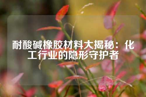 耐酸碱橡胶材料大揭秘：化工行业的隐形守护者