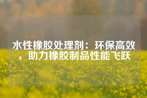 水性橡胶处理剂：环保高效，助力橡胶制品性能飞跃