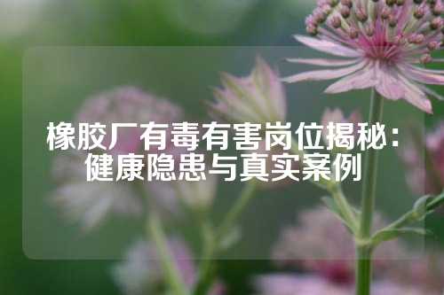 橡胶厂有毒有害岗位揭秘：健康隐患与真实案例