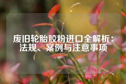 废旧轮胎胶粉进口全解析：法规、案例与注意事项