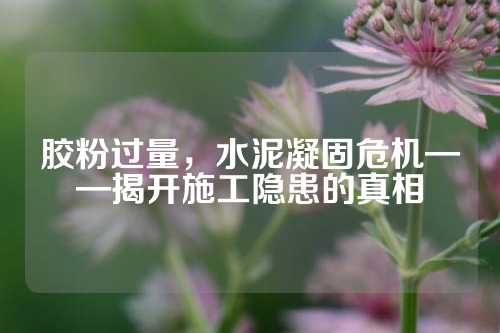 胶粉过量，水泥凝固危机——揭开施工隐患的真相