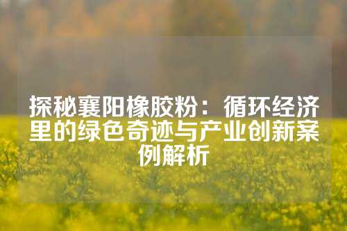 探秘襄阳橡胶粉：循环经济里的绿色奇迹与产业创新案例解析