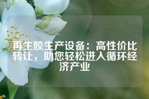 再生胶生产设备：高性价比转让，助您轻松进入循环经济产业