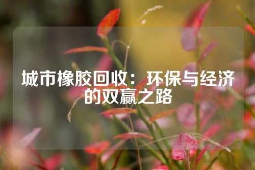 城市橡胶回收：环保与经济的双赢之路