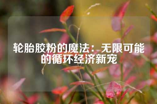 轮胎胶粉的魔法：无限可能的循环经济新宠