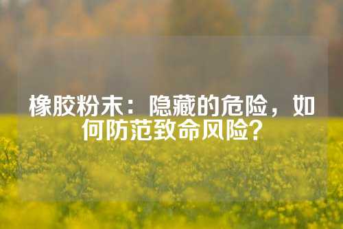 橡胶粉末：隐藏的危险，如何防范致命风险？