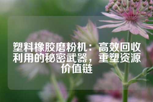 塑料橡胶磨粉机：高效回收利用的秘密武器，重塑资源价值链