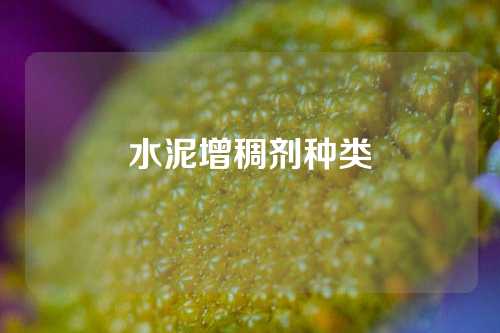 水泥增稠剂种类