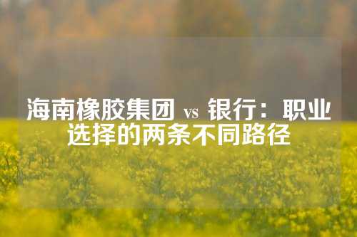 海南橡胶集团 vs 银行：职业选择的两条不同路径