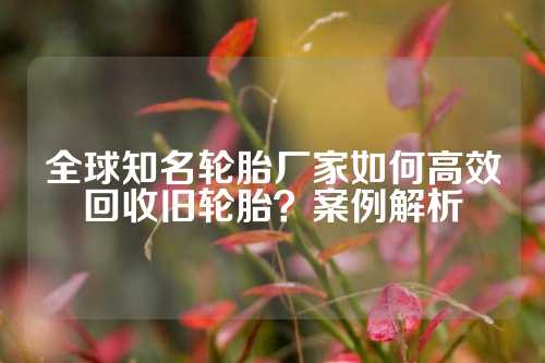 全球知名轮胎厂家如何高效回收旧轮胎？案例解析