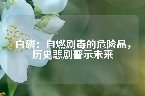 白磷：自燃剧毒的危险品，历史悲剧警示未来