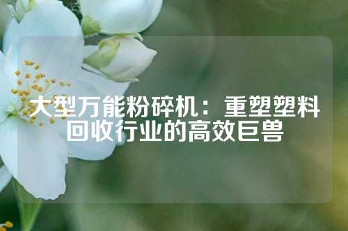 大型万能粉碎机：重塑塑料回收行业的高效巨兽