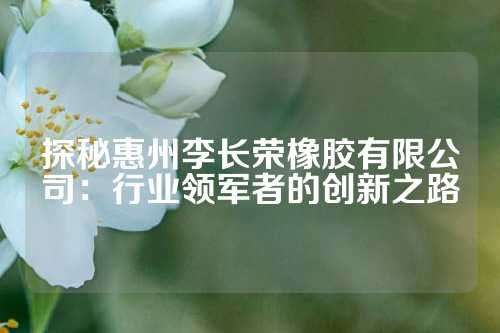 探秘惠州李长荣橡胶有限公司：行业领军者的创新之路