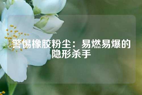 警惕橡胶粉尘：易燃易爆的隐形杀手