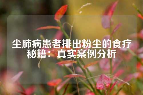 尘肺病患者排出粉尘的食疗秘籍：真实案例分析