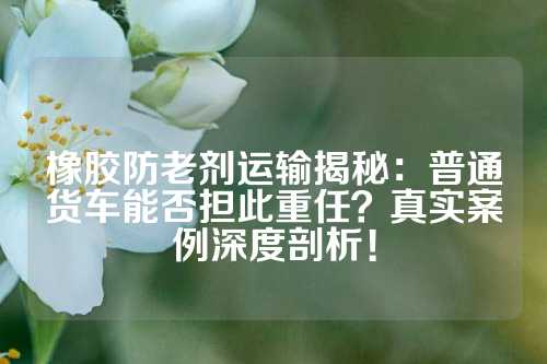 橡胶防老剂运输揭秘：普通货车能否担此重任？真实案例深度剖析！