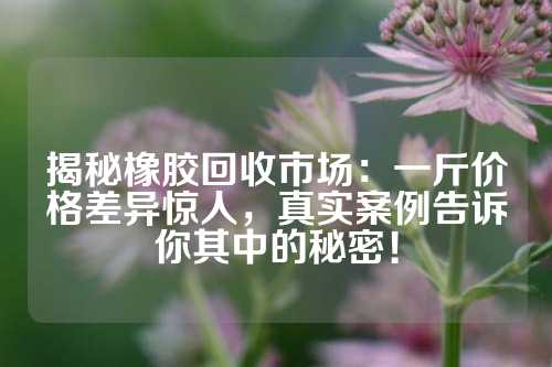 揭秘橡胶回收市场：一斤价格差异惊人，真实案例告诉你其中的秘密！