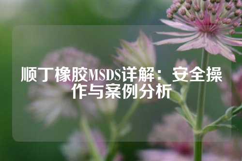 顺丁橡胶MSDS详解：安全操作与案例分析