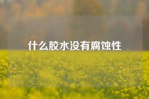 什么胶水没有腐蚀性
