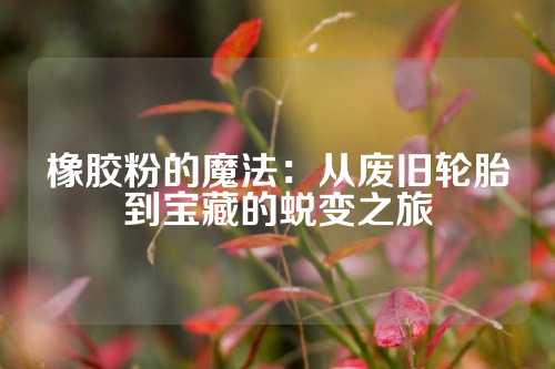 橡胶粉的魔法：从废旧轮胎到宝藏的蜕变之旅