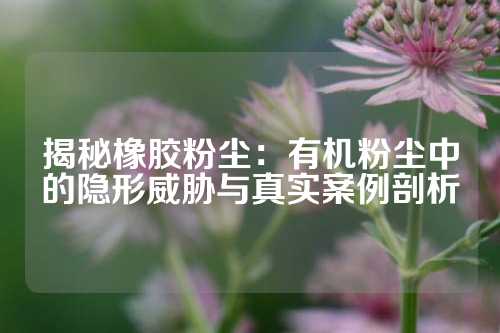 揭秘橡胶粉尘：有机粉尘中的隐形威胁与真实案例剖析