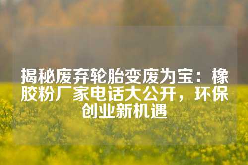 揭秘废弃轮胎变废为宝：橡胶粉厂家电话大公开，环保创业新机遇