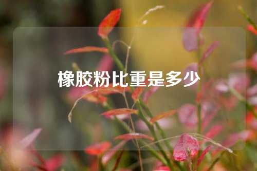 橡胶粉比重是多少