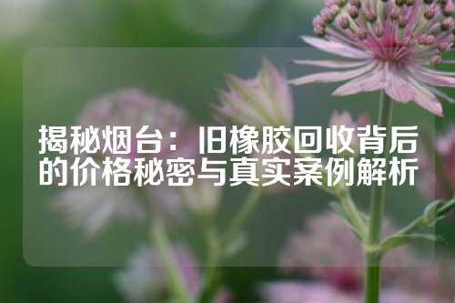 揭秘烟台：旧橡胶回收背后的价格秘密与真实案例解析