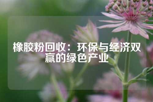 橡胶粉回收：环保与经济双赢的绿色产业