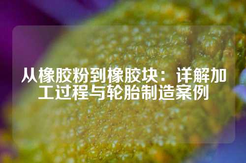 从橡胶粉到橡胶块：详解加工过程与轮胎制造案例
