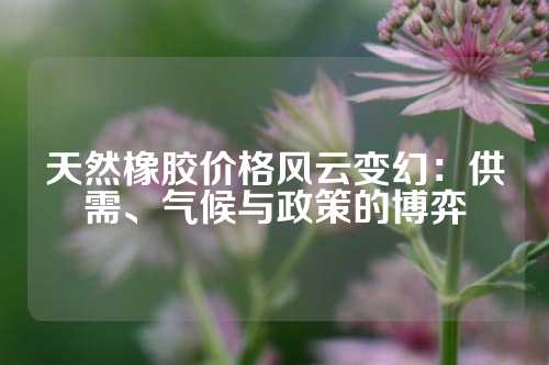天然橡胶价格风云变幻：供需、气候与政策的博弈