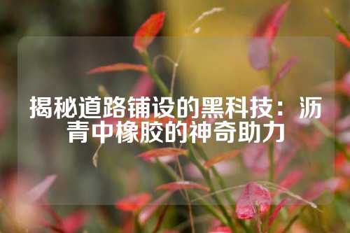 揭秘道路铺设的黑科技：沥青中橡胶的神奇助力