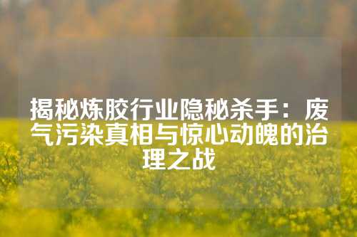 揭秘炼胶行业隐秘杀手：废气污染真相与惊心动魄的治理之战