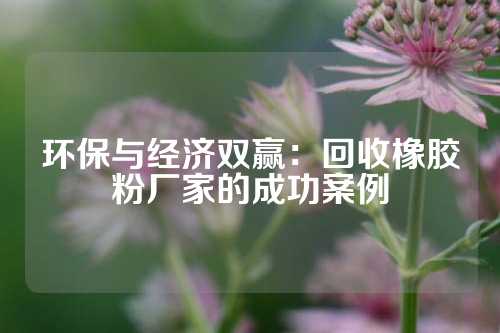 环保与经济双赢：回收橡胶粉厂家的成功案例