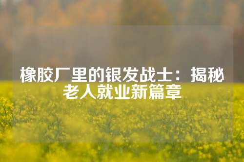 橡胶厂里的银发战士：揭秘老人就业新篇章