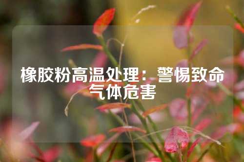 橡胶粉高温处理：警惕致命气体危害
