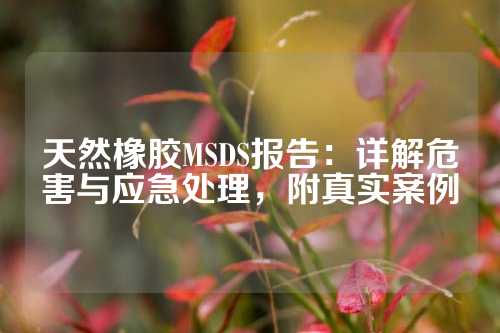 天然橡胶MSDS报告：详解危害与应急处理，附真实案例