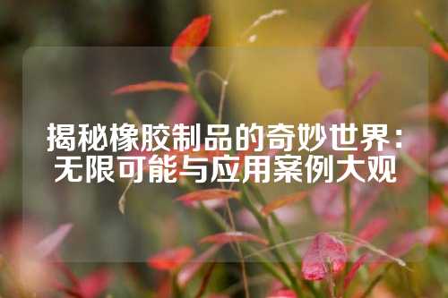 揭秘橡胶制品的奇妙世界：无限可能与应用案例大观