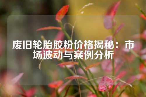废旧轮胎胶粉价格揭秘：市场波动与案例分析