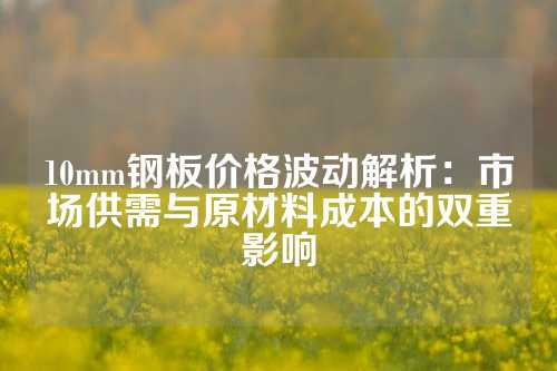 10mm钢板价格波动解析：市场供需与原材料成本的双重影响