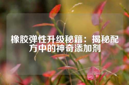 橡胶弹性升级秘籍：揭秘配方中的神奇添加剂